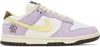Nike Dunk Low Premium Basketball Sneaker In Lilac Bloom/soft Yel