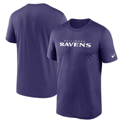 Nike Purple Baltimore Ravens Legend Wordmark Performance T-shirt