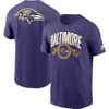 Nike Purple Baltimore Ravens Rewind Front And Back Hit Essential T-shirt In Blue