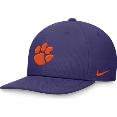 Nike Purple Clemson Tigers On-field Pro Bill Snapback Hat