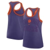 Nike Purple Clemson Tigers Primetime Tri-blend Racerback Tank Top In Blue
