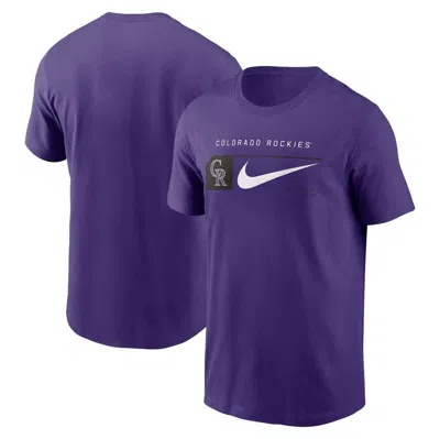 Nike Purple Colourado Rockies Team Swoosh Lockup T-shirt