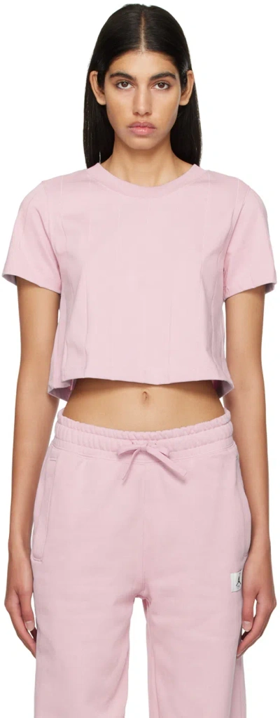 Nike Purple Cropped T-shirt In Iced Lilac