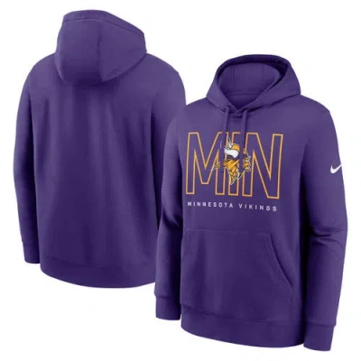 Nike Purple Minnesota Vikings Busted Play Club Fleece Pullover Hoodie