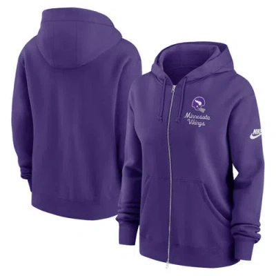 Nike Purple Minnesota Vikings Phoenix Rewind Full-zip Hoodie In Blue