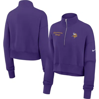 Nike Purple Minnesota Vikings Primetime Phoenix Half-zip Sweatshirt