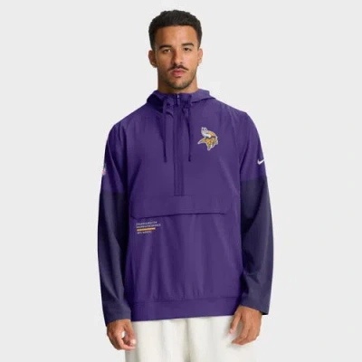 Nike Minnesota Vikings Well Rounded Anorak  Men's Nfl 1/2-zip Hooded Jacket In Purple