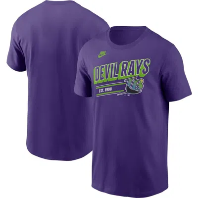 Nike Purple Tampa Bay Rays Cooperstown Collection Retro T-shirt