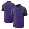 Nike Men's Purple/black Arizona Diamondbacks Cooperstown Collection Color-block Victory Performance Polo In Purple