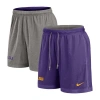 Nike Men's Purple/heather Gray Lsu Tigers Player Reversible Shorts In Purple