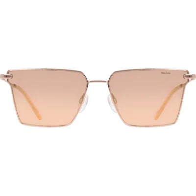 Nike Pursuit Flair 60mm Square Sunglasses In Gold