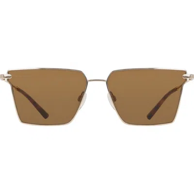 Nike Pursuit Flair 60mm Square Sunglasses In Brown