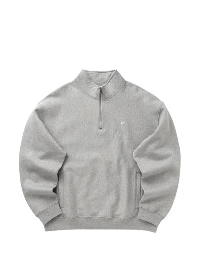 Nike Quarter Zip Fleece Sweatshirt In Gray
