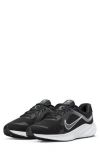 Nike Quest 5 Road Running Shoe In Black/white/smoke Grey