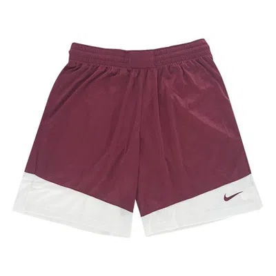 Nike Quick-dry Basketball Causual Sports Short Pant Male Red In Burgundy