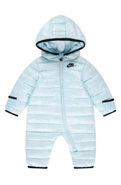 Nike Baby Boys Hooded Solid Ripstop Snowsuit In Glacier Blue