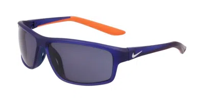 Nike Rabid 22 Dv2371 492 Men's Sunglasses Blue Size 62
