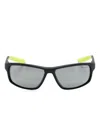 Nike Adrenaline 22 Rectangle-frame Sunglasses In Black