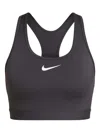 Nike Dri-fit Swoosh High Support Non-padded Adjustable Sports Bra In Black