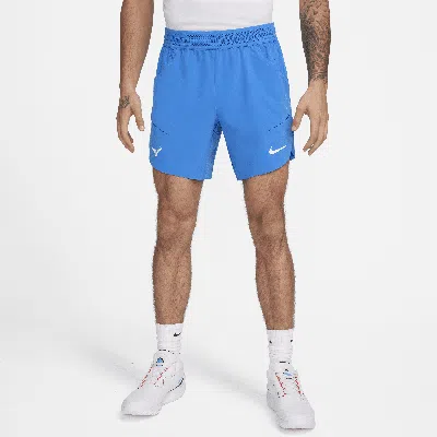 Nike Rafa  Men's Dri-fit Adv 7" Tennis Shorts In Blue