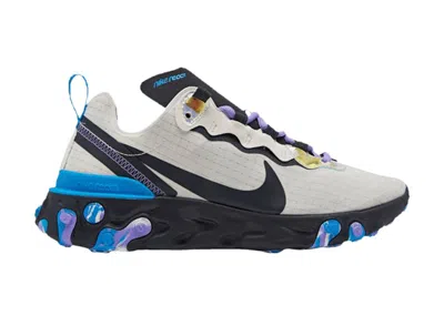 Pre-owned Nike React Element 55 Blue (women's) Sneakers In Off Noir/blue Hero/amethyst Tint In Multi