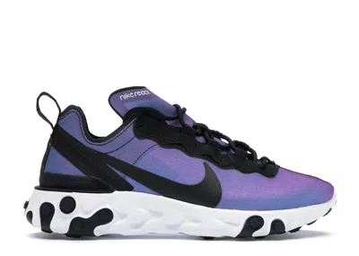 Pre-owned Nike React Element 55 Premium (women's) Sneakers In Black/laser Fuchsia
