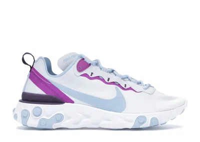 Pre-owned Nike React Element 55 Psychic Blue (women's) Sneakers In Football Grey/hyper Violet/grand Purple