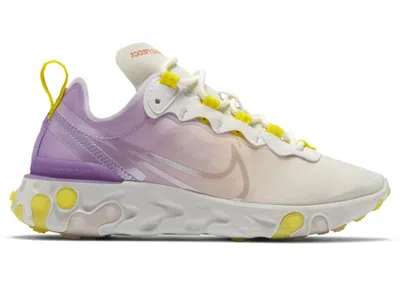 Pre-owned Nike React Element 55 Violet Star (women's) Sneakers In Color/white In Multi