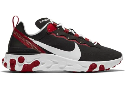 Pre-owned Nike React Element 55 (women's) Sneakers In Black/white/gym Red In Multi