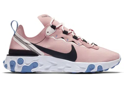 Pre-owned Nike React Element 55 (women's) Sneakers In Coral Stardust/light Soft Pink/light Blue