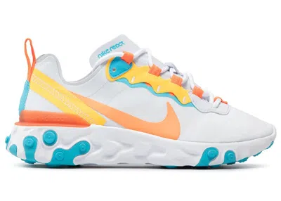 Pre-owned Nike React Element 55 (women's) Sneakers In Football Grey/hyper Crimson In Multi