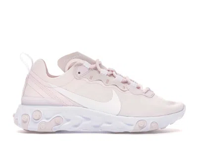 Pre-owned Nike React Element 55 (women's) Sneakers In Pale Pink/white