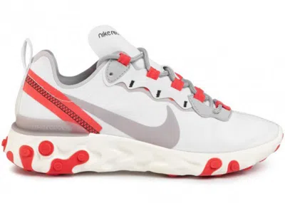 Pre-owned Nike React Element 55 (women's) Sneakers In Sail/phantom/university Red