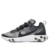 Nike React Element 87 Sneakers In Black In Gray