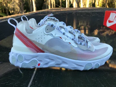 Pre-owned Nike React Element 87 Sail Light Bone Size 7 (aq1090-100) In White