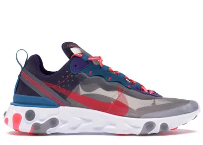 Pre-owned Nike React Element 87 Sneakers In Black/red Orbit/white