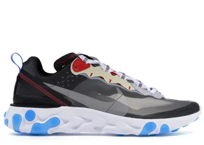 Pre-owned Nike React Element 87 Sneakers In Dark Grey/pure Platinum/photo Blue