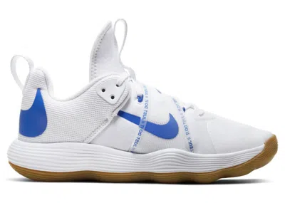 Pre-owned Nike React Hyperset Gum (women's) Sneakers In White/gum Light Brown/game Royal