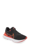 Nike React Infinity Flyknit Running Shoe In Black/bright Crimson/red
