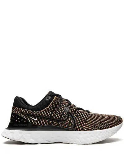 Nike React Infinity Run Flyknit 3 Sneakers In Black