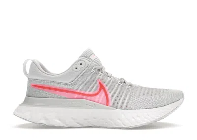 Pre-owned Nike React Infinity Run Flyknit 2 (women's) Sneakers In Pure Platinum/sunset Pulse/football Grey