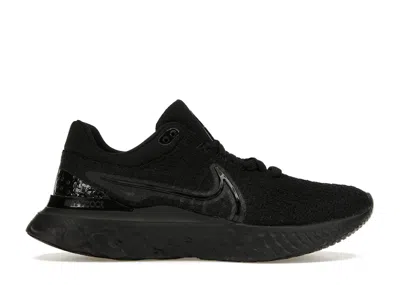 Pre-owned Nike React Infinity Run Flyknit 3 Triple (women's) Sneakers In Black