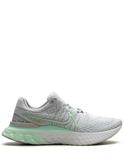 Nike React Infinity Run Pk 3 Foam Mint Sneakers In Grey