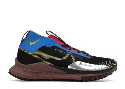 Pre-owned Nike React Pegasus Trail 4 Goretex Vivid Sulfur (women's) Sneakers In Black/light Photo Blue/track Red In Multi