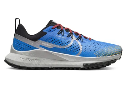 Pre-owned Nike React Pegasus Trail 4 Metallic Silver (women's) Sneakers In Light Photo Blue/track Red/black