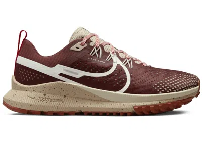 Pre-owned Nike React Pegasus Trail 4 Sail (women's) Sneakers In Dark Pony/picante Red/earth