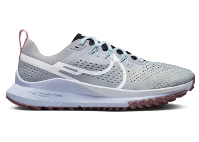 Pre-owned Nike React Pegasus Trail 4 White (women's) Sneakers In Light Smoke Grey/black/glacier Blue