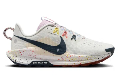 Pre-owned Nike React Pegasus Trail 5 Armory Navy (women's) Sneakers In Summit White/football Grey/pink Foam