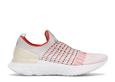 Pre-owned Nike React Phantom Run Flyknit 2 Fire Pink (women's) Sneakers In Vast Grey/team Orange/metallic Cashmere