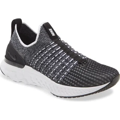 Nike React Phantom Run Flyknit 2 Running Shoe In Black